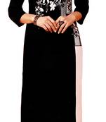 black crepe rayon party wear kurtis