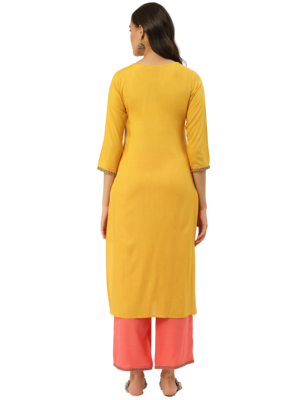 Mustard plain cotton salwar 2