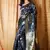 Blue woven silk blend saree with blouse