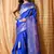 Royal blue woven patola saree with blouse