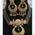 Grey Brass Meenakari Beaded Necklace Set with Earrings