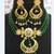 Green Brass Meenakari Beaded Necklace Set with Earrings