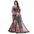 Black printed chanderi saree with blouse