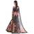 Black printed chanderi saree with blouse