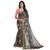Charcoal printed chanderi saree with blouse
