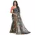 Charcoal printed chanderi saree with blouse