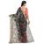 Charcoal printed chanderi saree with blouse