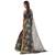 Charcoal printed chanderi saree with blouse