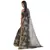 Charcoal printed chanderi saree with blouse