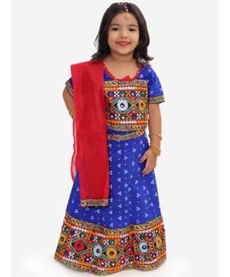 Blue Bandhani Print Lehenga Choli 1