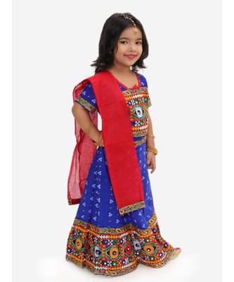 Blue Bandhani Print Lehenga Choli 2