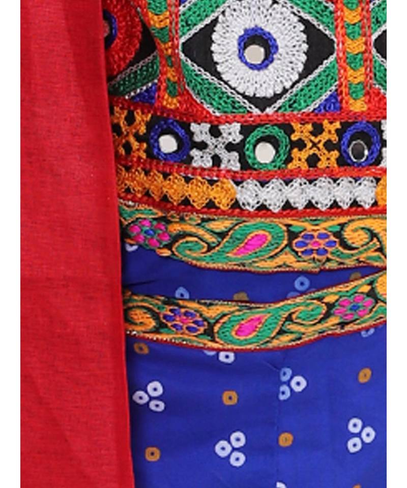 Blue Bandhani Print Lehenga Choli