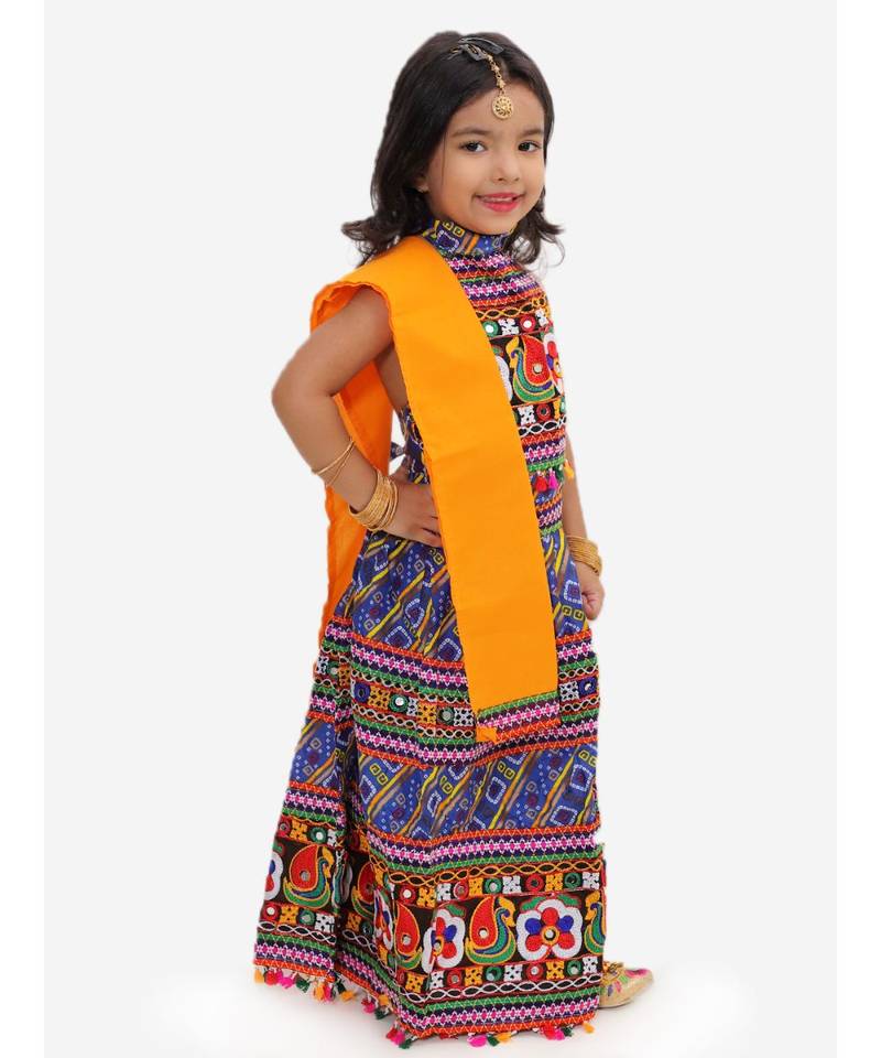 Blue Halter Neck Lehenga Choli