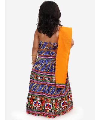 Blue Halter Neck Lehenga Choli 4