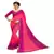 Pink printed georgette saree with blouse