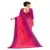 Pink printed georgette saree with blouse