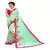 Light sea green printed georgette saree with blouse