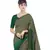 Green printed georgette saree with blouse