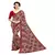 Maroon printed georgette saree with blouse