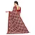 Maroon printed georgette saree with blouse