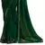Green plain georgette saree with blouse