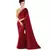 Maroon plain georgette saree with blouse