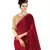 Maroon plain georgette saree with blouse