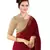 Maroon plain georgette saree with blouse
