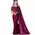 Purple plain georgette saree with blouse