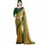 Yellow plain georgette saree with blouse