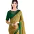 Yellow plain georgette saree with blouse