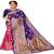 Blue woven cotton saree with blouse