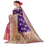 Blue woven cotton saree with blouse