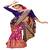 Blue woven cotton saree with blouse
