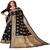 Black woven silk saree with blouse