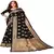 Black woven silk saree with blouse