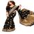 Black woven silk saree with blouse