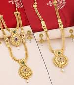 Gold Plated Traditional Designer Long Jewellery Set For Women