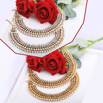 Designer Traditional  Anklet Wedding Jewellery  For Women Girls Set 3