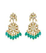 golden beautiful vintage look traditional ahemdabadi kundan earring