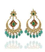 green maroon classy ahemdabadi kundan chand bali