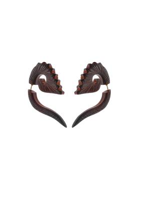 Maroon earrings 2