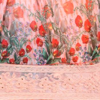 Orange Georgette Printed Women's Semi-Stitched Sharara  Suit 7