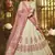White sequins, thread, zari embroidered with stone work georgette Semi Stitched bridal lehenga