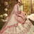 White sequins, thread, zari embroidered with stone work georgette Semi Stitched bridal lehenga