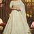 White embroidered georgette Semi Stitched Bridal Lehenga