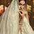 White embroidered georgette Semi Stitched bridal lehenga