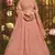 Peach gota, dori, thread, sequins embroidered georgette Semi Stitched bridal lehenga