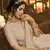 Light-brown embroidered georgette Semi Stitched bridal lehenga