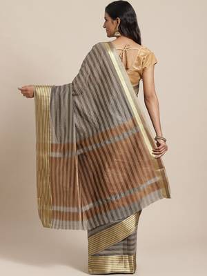   black woven dupion silk saree with blouse 2